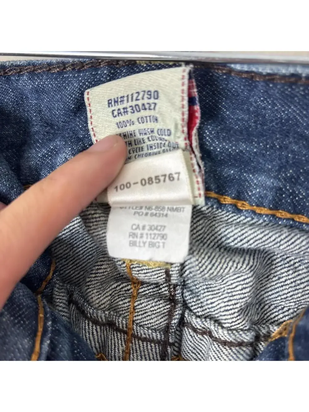 True Religion Unisex Billy Big T Bootcut Flare Jeans 34x30 Made In USA Flaps